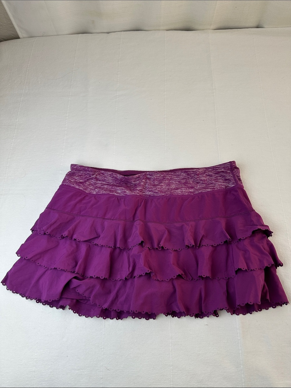 lululemon athletica Purple Tiered Ruffle Mini Skirt